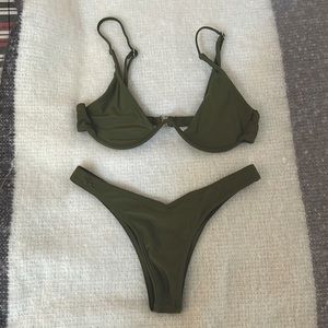 Small olive green bikini